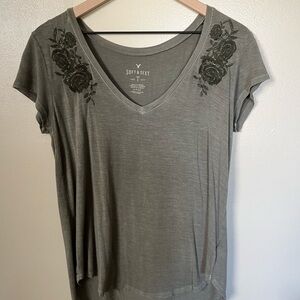 Small American Eagle Green Top